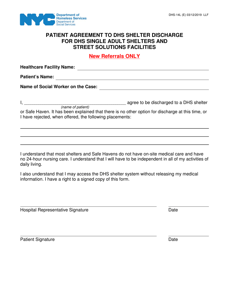 Dhs Shelter Form - Printable Form, Templates and Letter