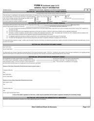 Form A General Facility Information - North Carolina, Page 2