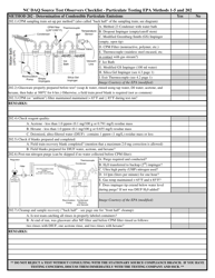 Nc Daq Source Test Observers Checklist - Particulate Testing EPA Methods 1-5 and 202 - North Carolina, Page 2