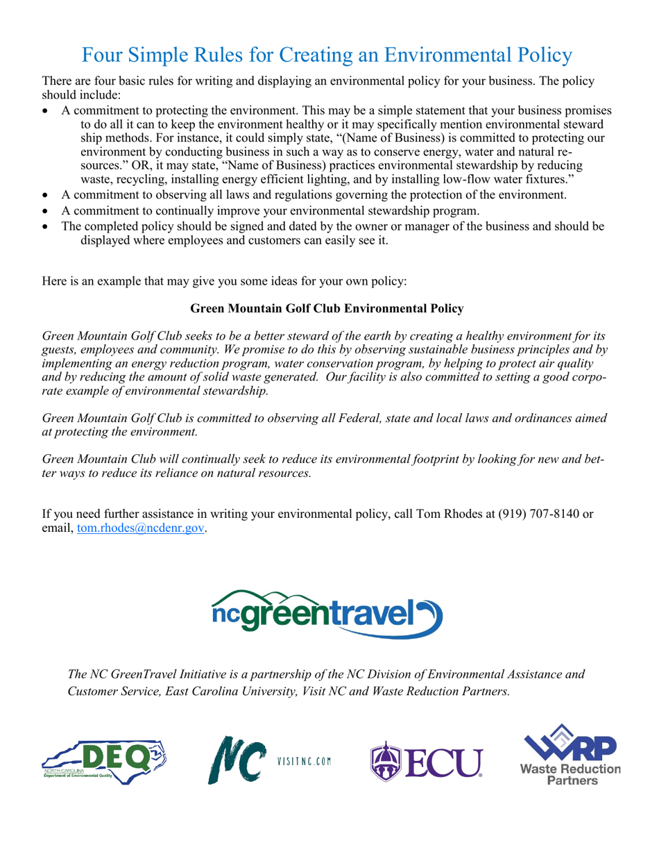 Nc Greentravel Golf Facility Application - North Carolina, Page 12