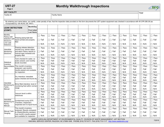 Form UST-27 Monthly Walkthrough Inspections - North Carolina, Page 2