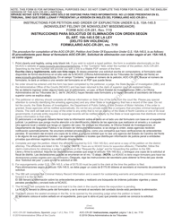 Document preview: Instructions for Form AOC-CR-281 Petition and Order of Expunction Under G.s. 15a-145.5 (Nonviolent Felony or Nonviolent Misdemeanor) - North Carolina (English/Spanish)