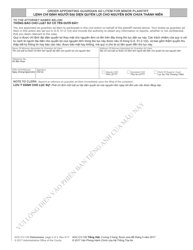 Form AOC-CV-120 Complaint for Judicial Authorization for Under Age Person to Marry - North Carolina (English/Vietnamese), Page 2