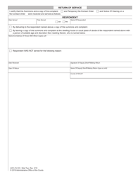 Form AOC-CV-531 Civil Summons Workplace Violence Prevention Act - North Carolina, Page 2