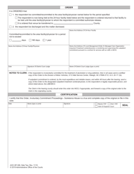 Form AOC-SP-306 Involuntary Commitment Order - Substance Abuse - North Carolina, Page 2