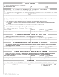 Form AOC-SP-304A Involuntary Commitment Custody Order Defendant Found Incapable to Proceed (For Offenses Committed on or Before Nov. 30, 2013) - North Carolina, Page 2