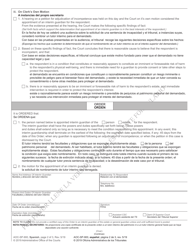Form AOC-SP-900 Order on Motion for Appointment of Interim Guardian - North Carolina (English/Spanish), Page 2