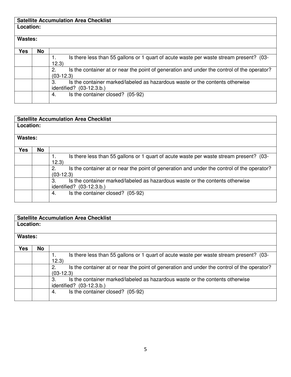North Dakota Small Quantity and Conditionally Exempt Small Quantity