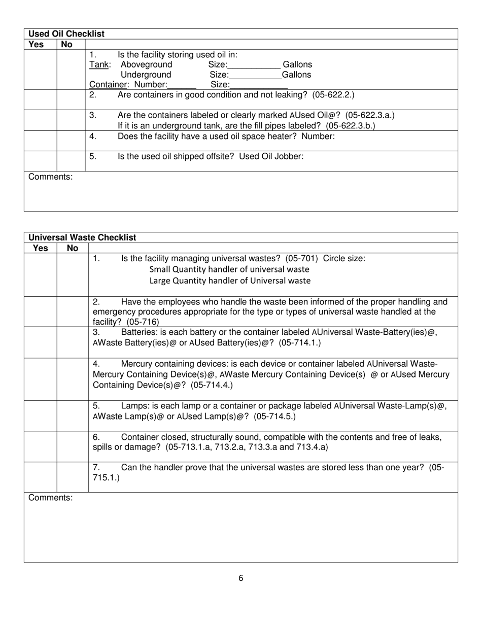 North Dakota Small Quantity and Conditionally Exempt Small Quantity ...