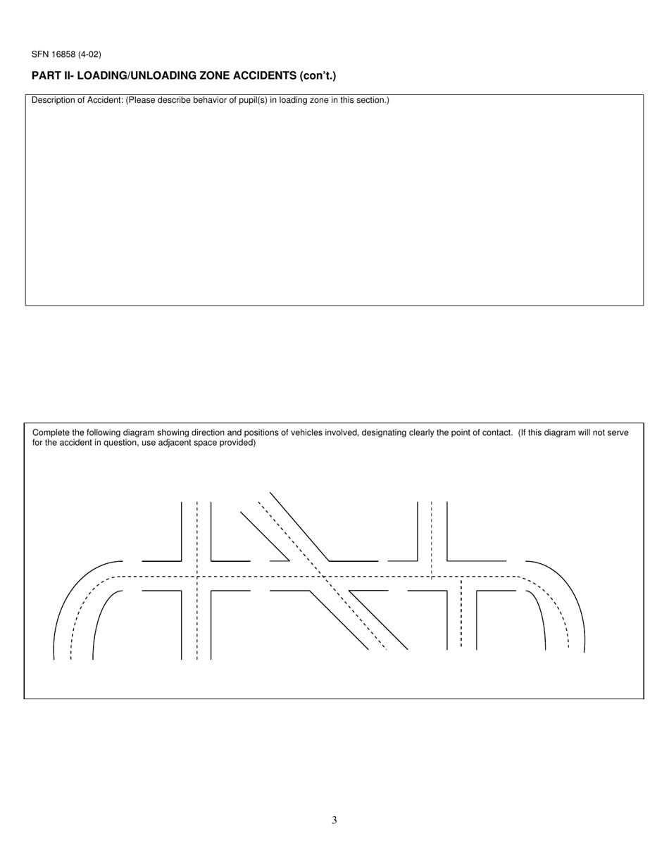 Form SFN16858 Uniform School Bus Accident Report - North Dakota, Page 3