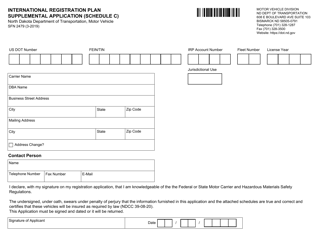 Document preview: Form SFN2479 Schedule C International Registration Plan - Supplemental Application - North Dakota