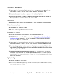 Affidavit (Petition) - North Dakota, Page 4