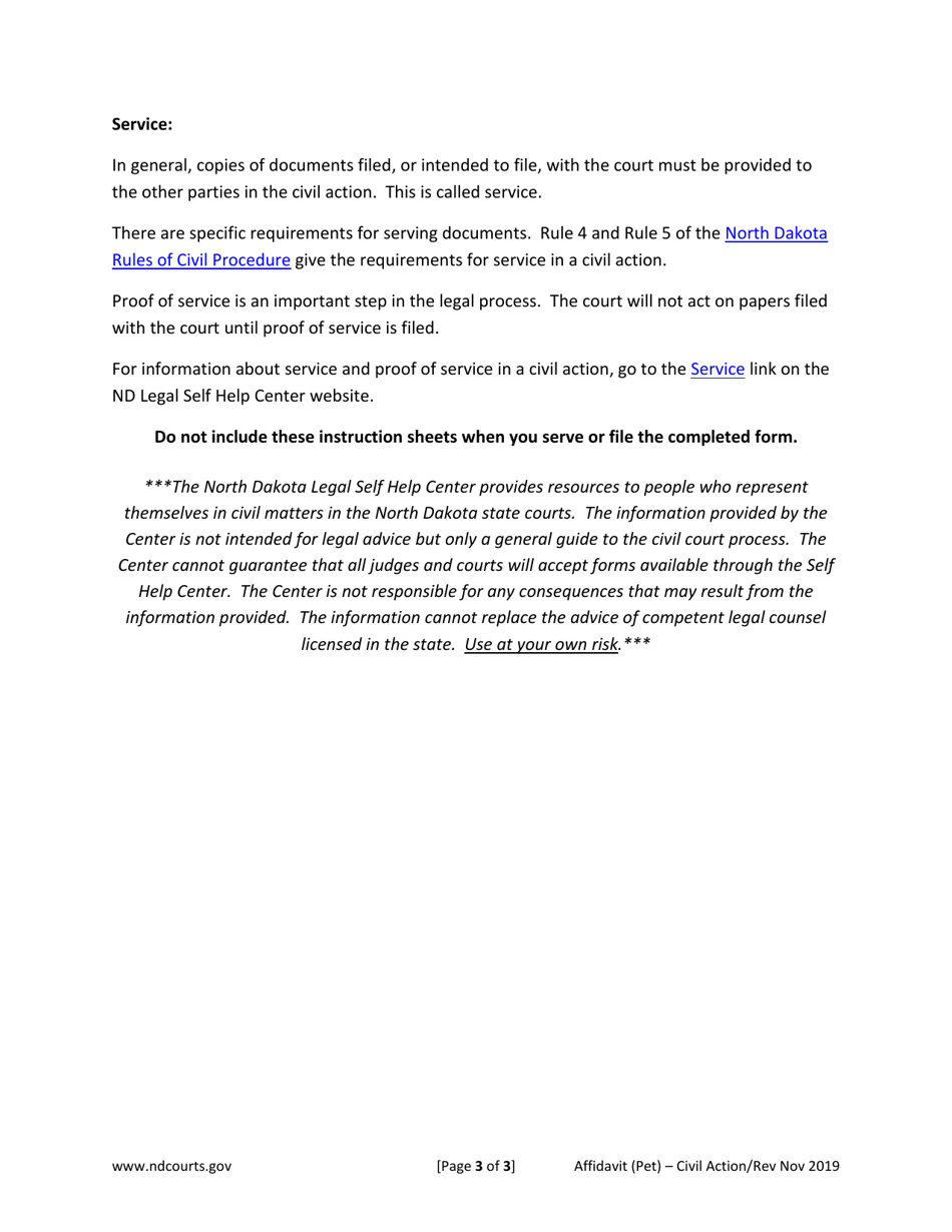 Affidavit (Petition) - North Dakota, Page 5