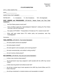 Document preview: Form OP-040401 Attachment F Ctu Site Inspection - Oklahoma