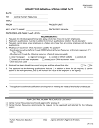 Document preview: Form OP-110340 Attachment A Request for Individual Special Hiring Rate - Oklahoma