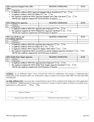 NFPA Fire Apparatus Driver/Operator Application - Oregon, Page 2