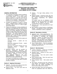 Form 5600-PM-BMP0385 Renewal Application Coal Mining Activity Permit - Pennsylvania