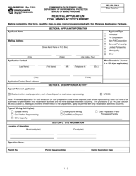 Form 5600-PM-BMP0385 Renewal Application Coal Mining Activity Permit - Pennsylvania, Page 4