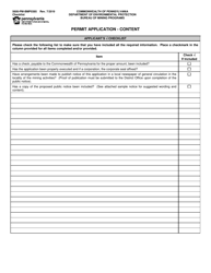Form 5600-PM-BMP0385 Renewal Application Coal Mining Activity Permit - Pennsylvania, Page 7