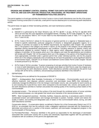 Form 8000-PM-OOGM0006 Authorization of Coverage Under the Erosion and Sediment Control General Permit (Escgp-3) for Earth Disturbance Associated With Oil and Gas Exploration, Production, Processing, or Treatment Operations or Transmission Facilities - Pennsylvania, Page 2