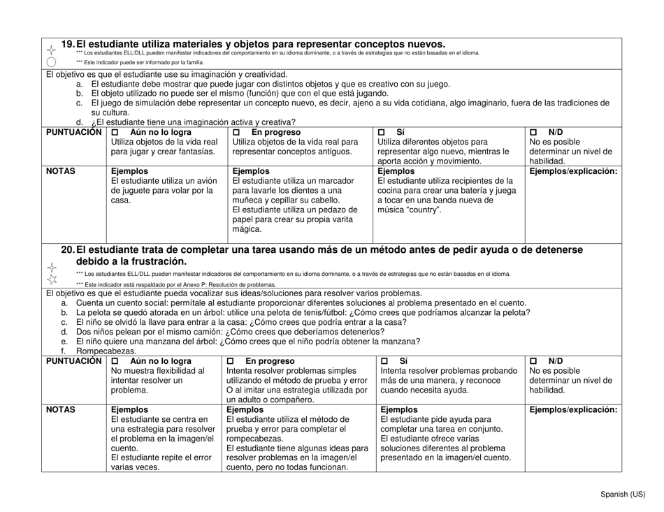 Herramienta De Inventario De Preparacion Para Preescolar / Jardin De Infantes - Pennsylvania (Spanish), Page 10