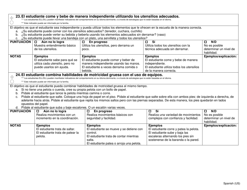 Herramienta De Inventario De Preparacion Para Preescolar / Jardin De Infantes - Pennsylvania (Spanish), Page 12