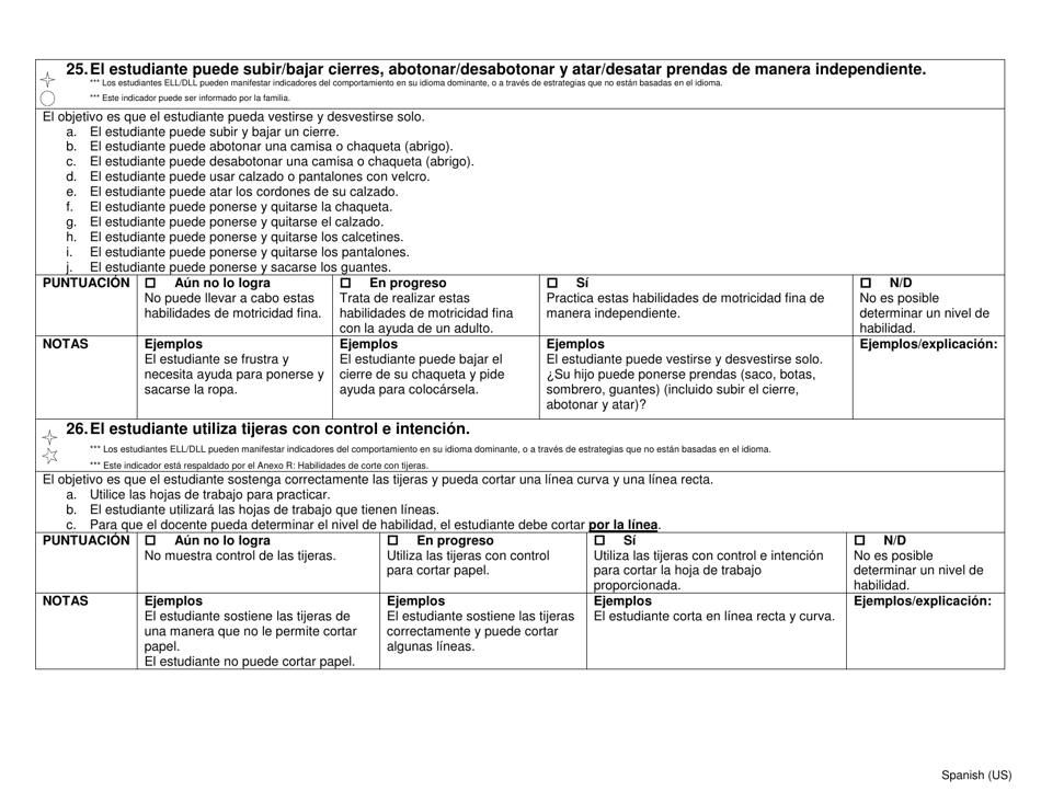 Herramienta De Inventario De Preparacion Para Preescolar / Jardin De Infantes - Pennsylvania (Spanish), Page 13