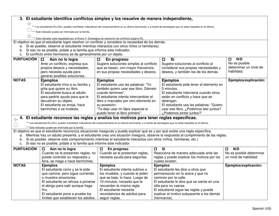 Herramienta De Inventario De Preparacion Para Preescolar / Jardin De Infantes - Pennsylvania (Spanish), Page 2