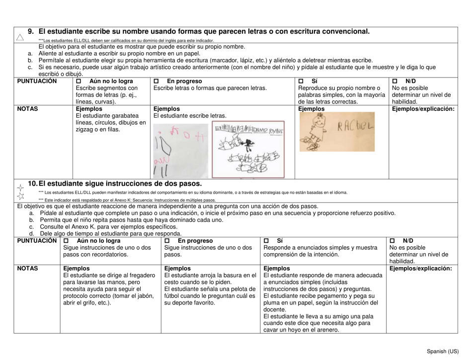 Herramienta De Inventario De Preparacion Para Preescolar / Jardin De Infantes - Pennsylvania (Spanish), Page 5