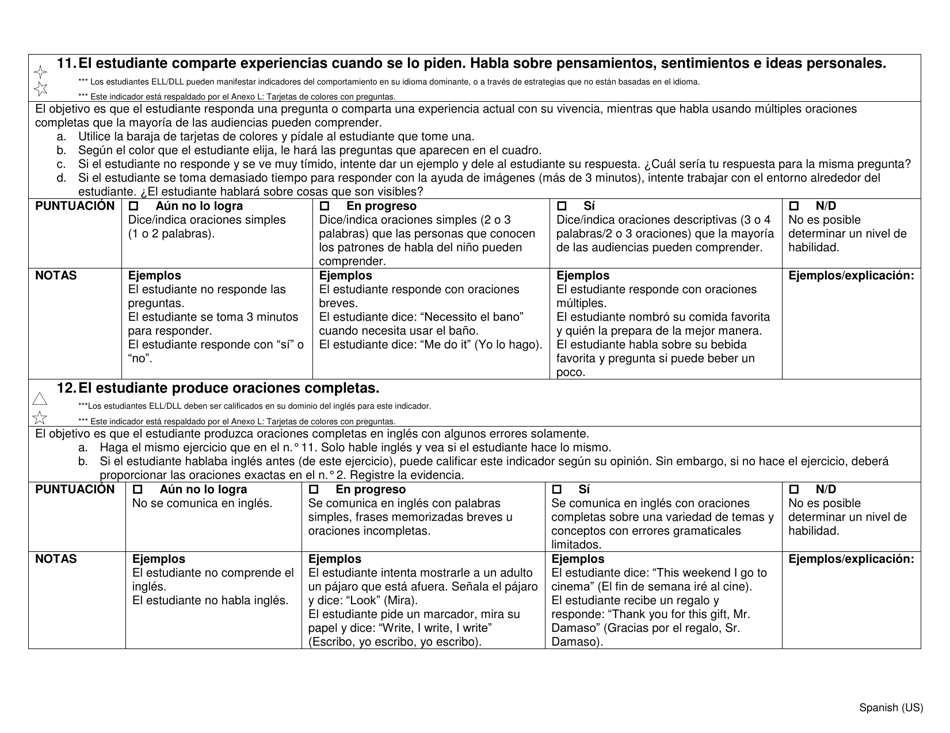 Herramienta De Inventario De Preparacion Para Preescolar / Jardin De Infantes - Pennsylvania (Spanish), Page 6