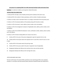 DHEC Form 3441 Swimming Pool/SPA Facility Information Sheet - South Carolina, Page 2