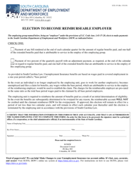 Document preview: Form UCE-155 Election to Become Reimburseable Employer - South Carolina