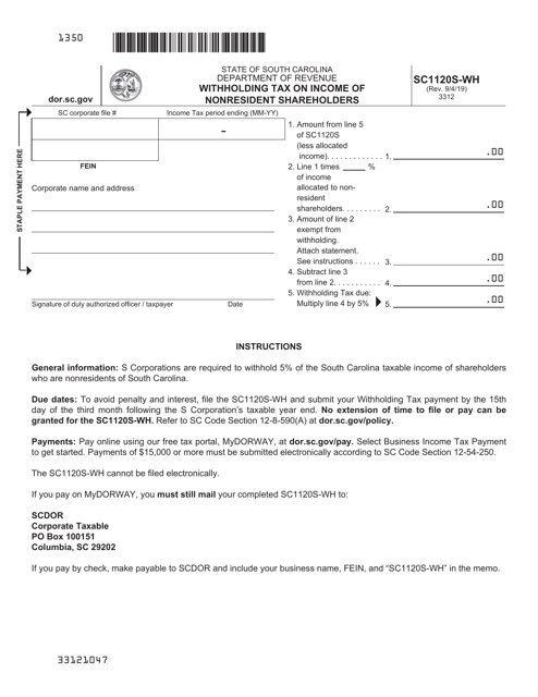 Form SC1120S-WH  Printable Pdf
