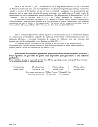 Form LB-1100 Solicitud De Audiencia Abreviada - Tennessee (English/Spanish), Page 2