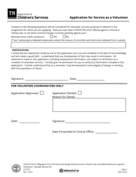 Form CS-0319 Application for Service as a Volunteer - Tennessee, Page 3