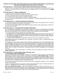 Form PWD309A Affidavit of Statutory Lien Foreclosure Sale for Storage or Mechanic&#039;s Lien - Texas, Page 4