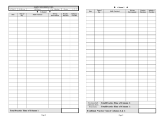 Form VN-210 Driving Practice Log Sheet - Vermont, Page 2