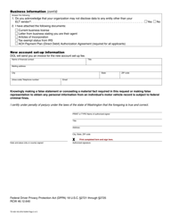 Form TD-420-163 Electronic Titles Lender Application - Washington, Page 2