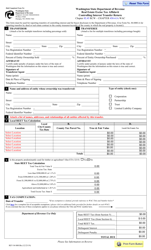 Form REV84 0001BE Real Estate Excise Tax Affidavit Controlling Interest Transfer Return - Washington