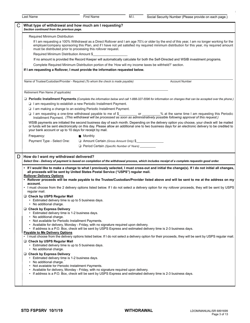 Plan 3 Member Withdrawal 401(A) Plan - Washington, Page 3