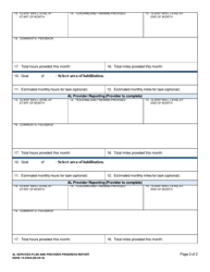 DSHS Form 10-269A Alternative Living Services Plan and Provider Progress Report - Washington, Page 2