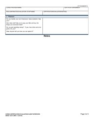 DSHS Form 10-614 Ccrss Certification Evaluation Client Interview - Washington, Page 3