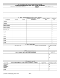 DSHS Form 18-097 Statement of Resources and Expenses - Washington (French), Page 4