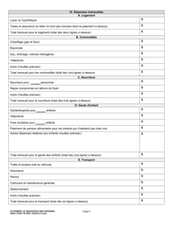 DSHS Form 18-097 Statement of Resources and Expenses - Washington (French), Page 5