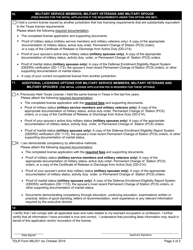 TDLR Form MIL001 Military Service Member, Military Veteran or Military Spouse Supplemental Application - Texas, Page 5