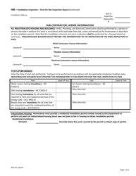 Form IHB232 Ihb - Installation Inspection - Final on-Site Inspection Report - Texas, Page 2