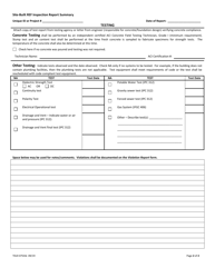 TDLR Form IHB075 Site-Built Ref Inspection Report Summary - Texas, Page 2