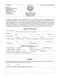 Application for Certificate of Association - Texas, Page 2