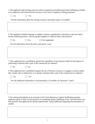 Application for Certificate of Association - Texas, Page 3