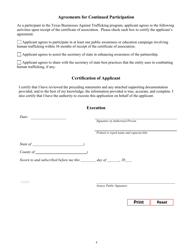 Application for Certificate of Association - Texas, Page 4
